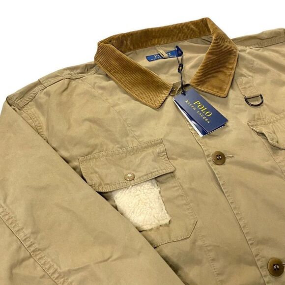 Polo Ralph Lauren Mens Khaki Shearling Patch Wading Jacket New with Tags XXL - Picture 3 of 15